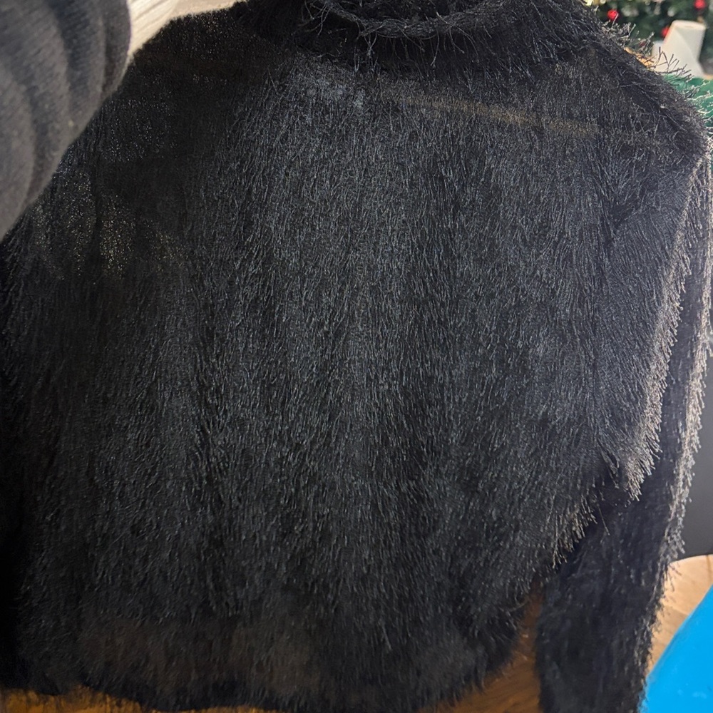 Thready Black Sheet Blouse